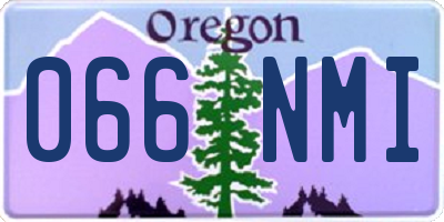 OR license plate 066NMI