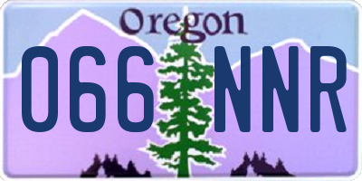 OR license plate 066NNR