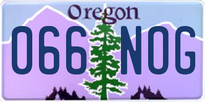 OR license plate 066NOG