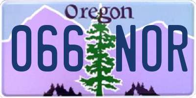 OR license plate 066NOR