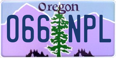 OR license plate 066NPL