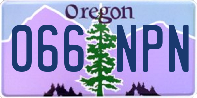OR license plate 066NPN