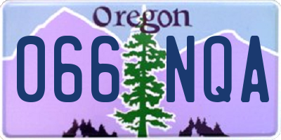 OR license plate 066NQA