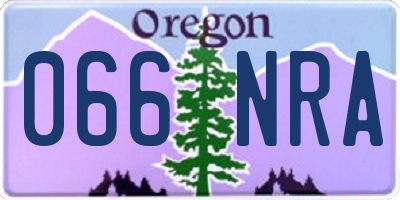 OR license plate 066NRA