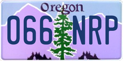 OR license plate 066NRP