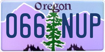 OR license plate 066NUP
