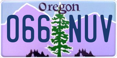 OR license plate 066NUV