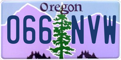 OR license plate 066NVW