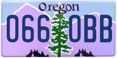 OR license plate 066OBB