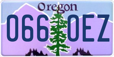 OR license plate 066OEZ