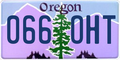 OR license plate 066OHT