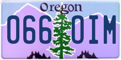 OR license plate 066OIM