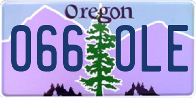 OR license plate 066OLE