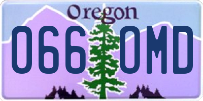OR license plate 066OMD