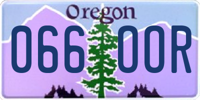 OR license plate 066OOR