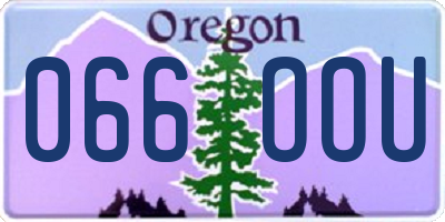OR license plate 066OOU