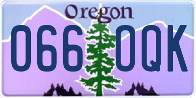 OR license plate 066OQK