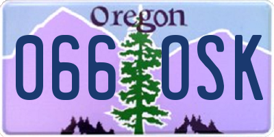 OR license plate 066OSK