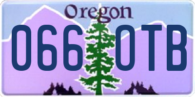 OR license plate 066OTB