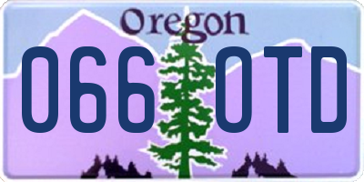 OR license plate 066OTD