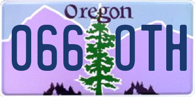 OR license plate 066OTH