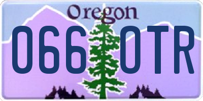 OR license plate 066OTR