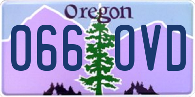 OR license plate 066OVD