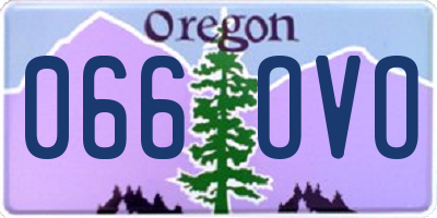 OR license plate 066OVO