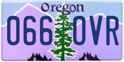 OR license plate 066OVR