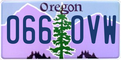 OR license plate 066OVW