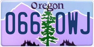 OR license plate 066OWJ