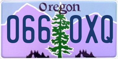 OR license plate 066OXQ