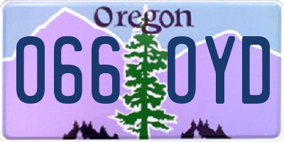 OR license plate 066OYD