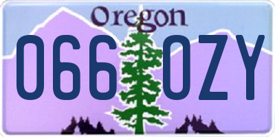 OR license plate 066OZY