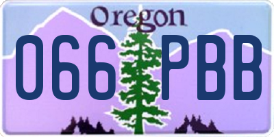 OR license plate 066PBB