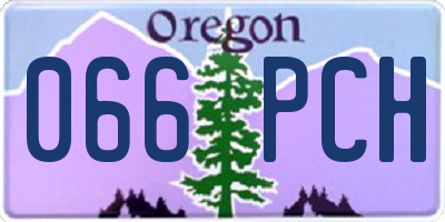 OR license plate 066PCH