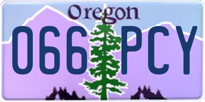 OR license plate 066PCY