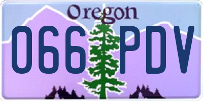 OR license plate 066PDV