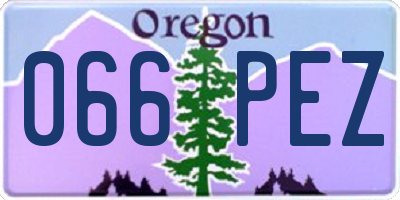 OR license plate 066PEZ