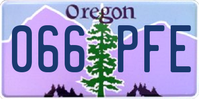 OR license plate 066PFE