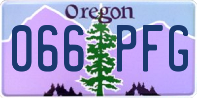 OR license plate 066PFG