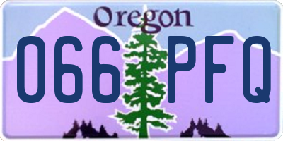 OR license plate 066PFQ