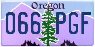 OR license plate 066PGF