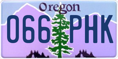 OR license plate 066PHK