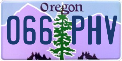 OR license plate 066PHV