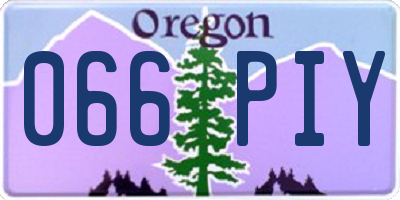 OR license plate 066PIY