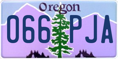 OR license plate 066PJA