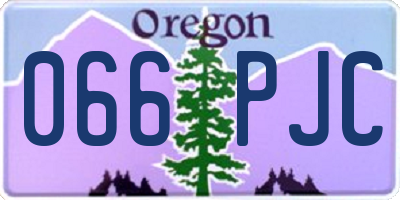 OR license plate 066PJC