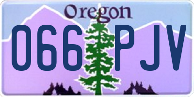 OR license plate 066PJV