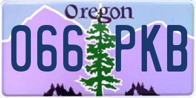OR license plate 066PKB